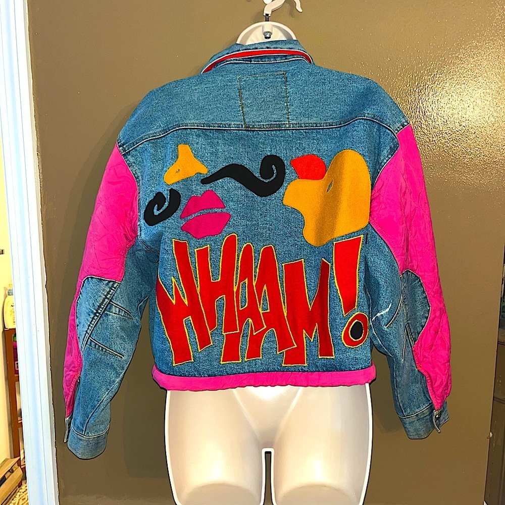 𝅺Vintage ABSTRACT denim jacket by ULTRA-PINK